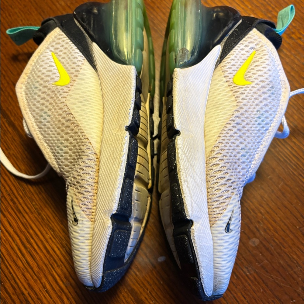 Nike Air Max 270 White and Yellow Sneakers